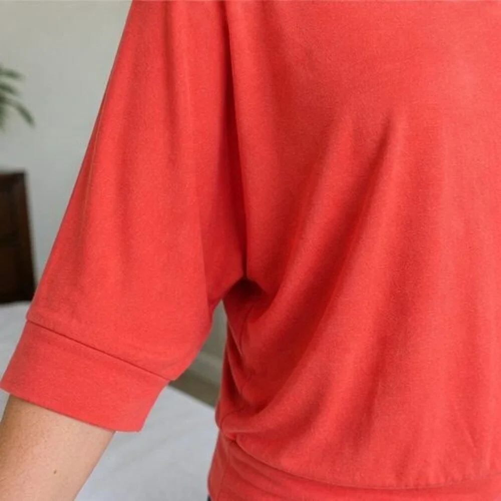 Blue V Neck Top